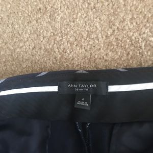 Ann Taylor the Ankle Pant in Strips - Devin Fit